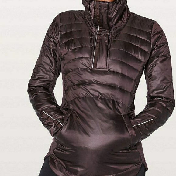 lululemon athletica Jackets & Blazers - Down For A Run Pullover II BLack Cherry NWT size 6
